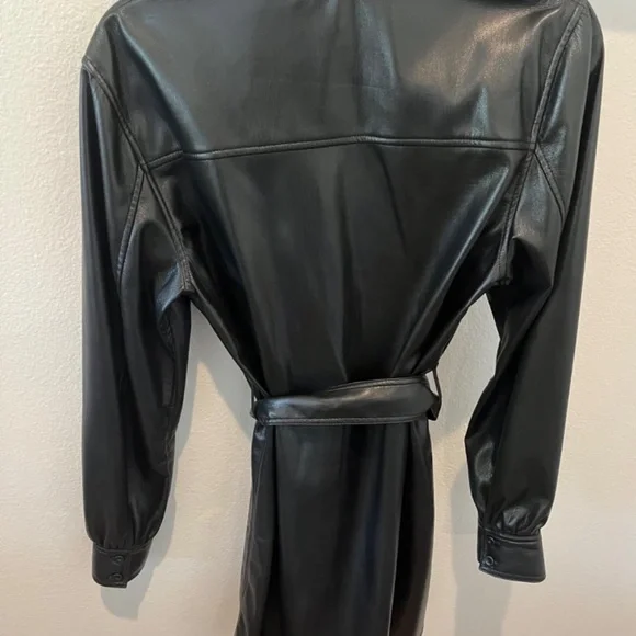 Wilfred Caroline Vegan Leather Shirt Dress - Picture 3 of 4